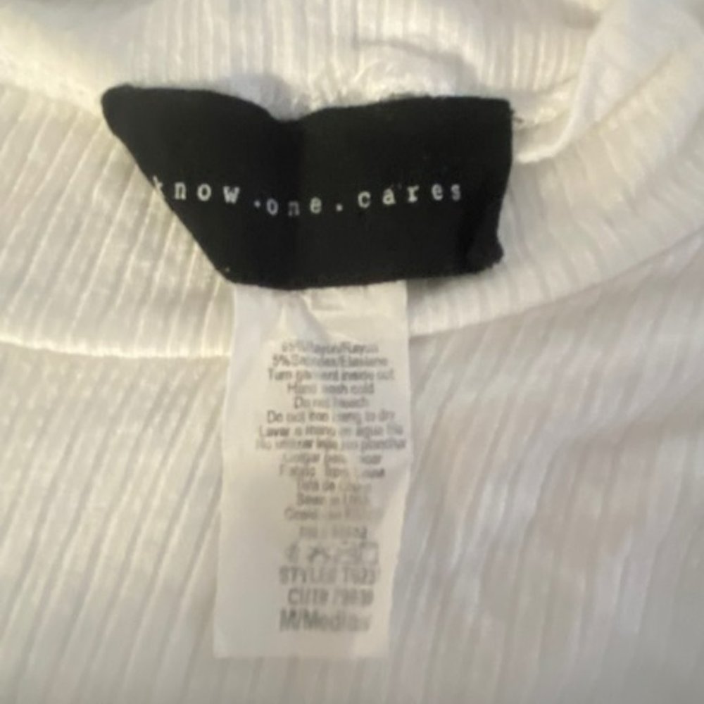 Know One Cares Ribbed Mock Turtle Neck - Picture 2 of 5